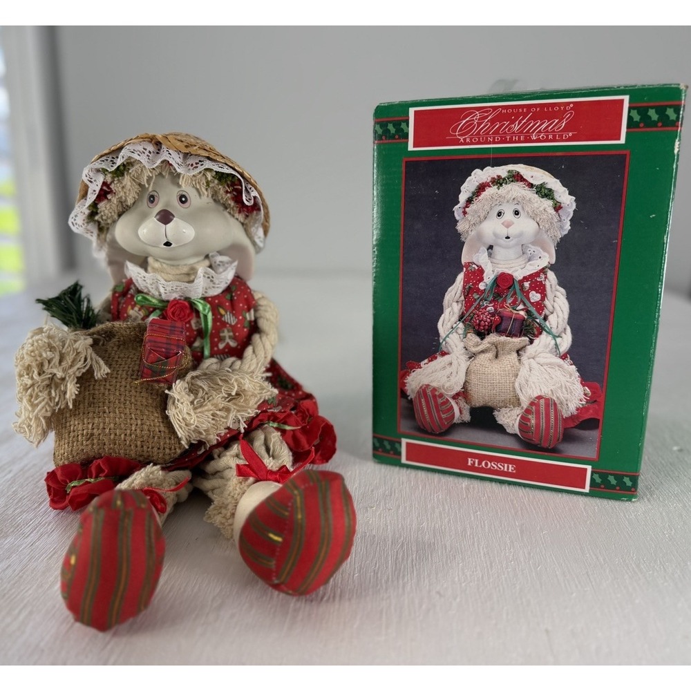 Christmas Around The World Flossie Bunny House Of Lloyd Doll Bag Of Gifts Hat